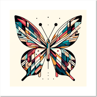 Kaleidoscope Whispers - Geometric Butterfly Posters and Art